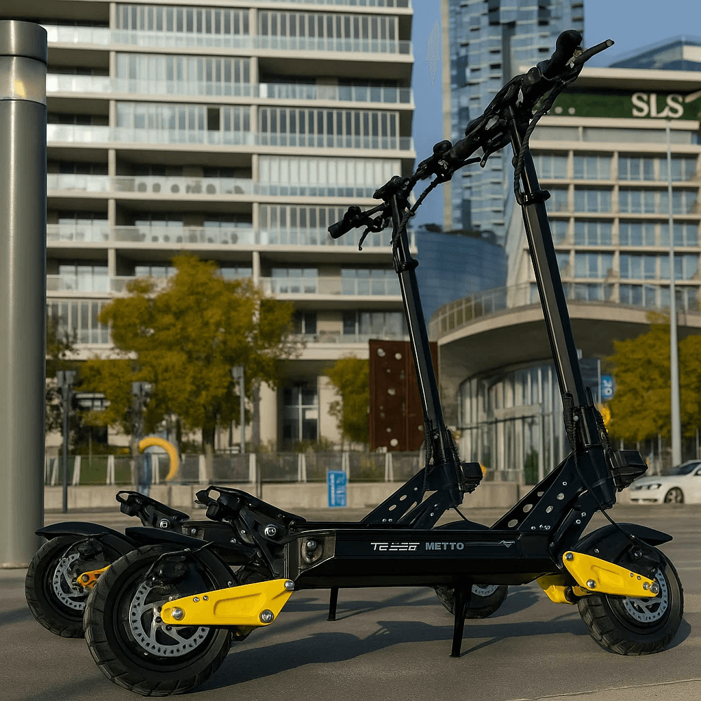 E-Scooter Zynetic Agile Mincto en detalle de chasis y plegado